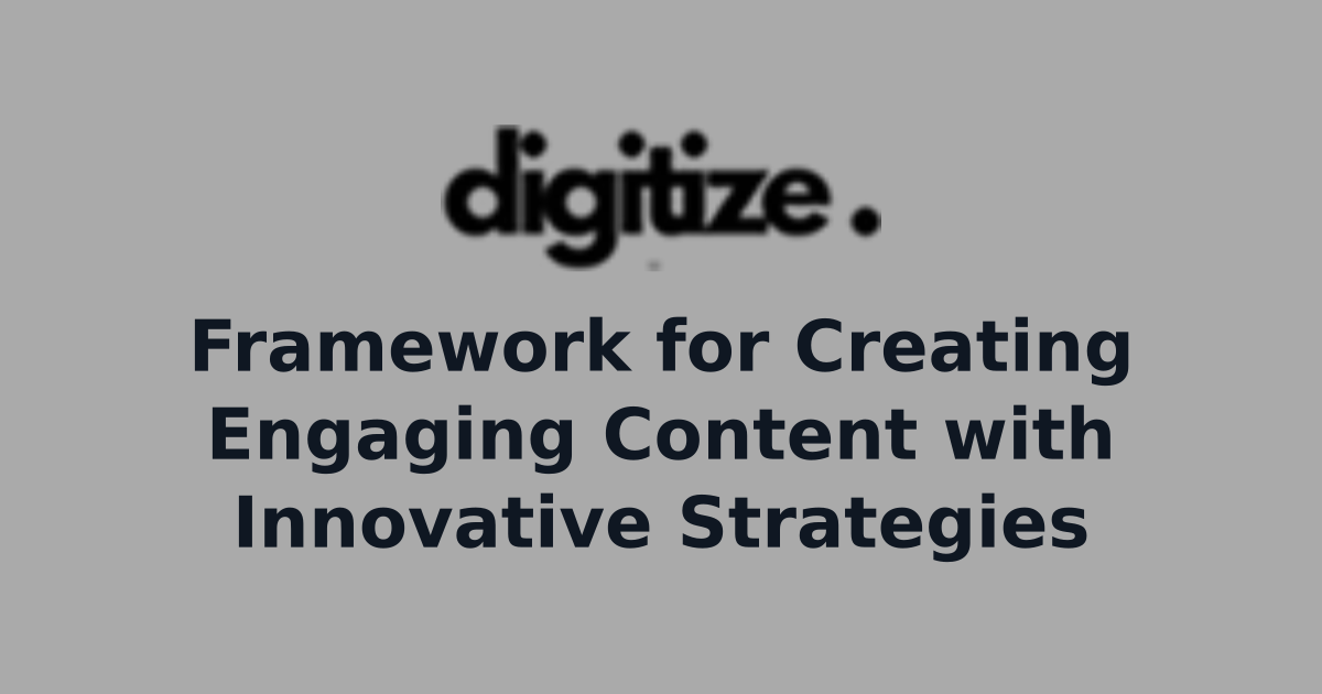 Cover graphic for a guide to building an engaging content framework, from audience research through formats, distribution, and measurement