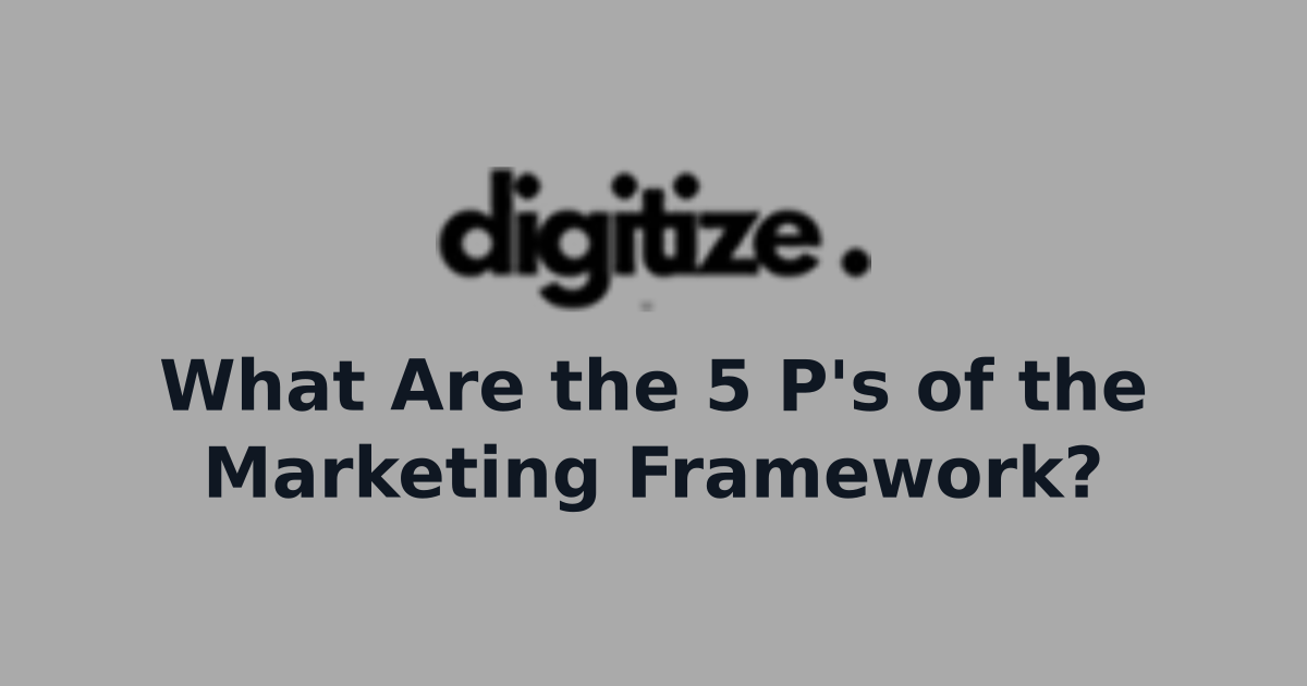 Graphic of the marketing mix showing the five P's: product, price, place, promotion, and people
