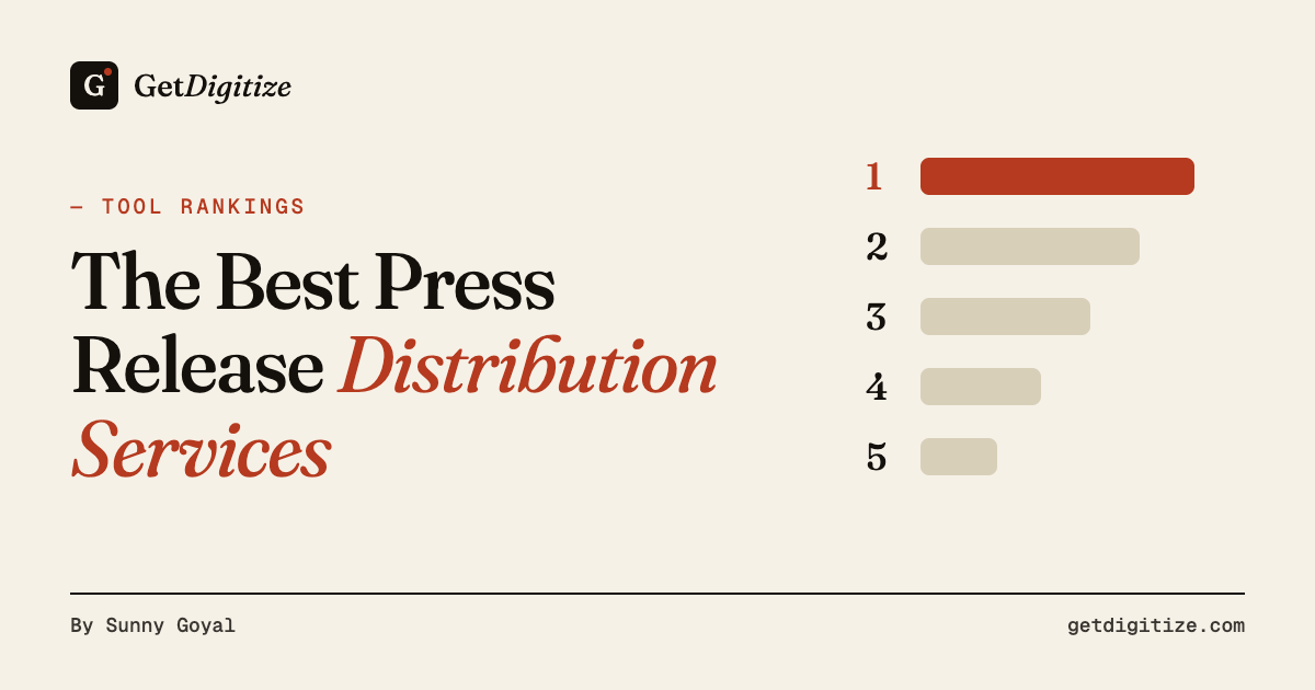 GetDigitize title card for The Best Press Release Distribution Services