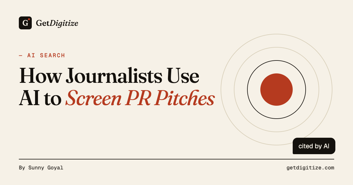 GetDigitize title card for How Journalists Use AI to Screen PR Pitches